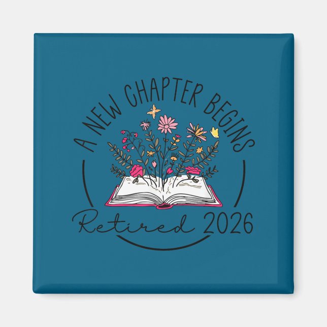 Floral Book A New Chapter Begins Retired 2026 Reti Magnet (Framsidan)