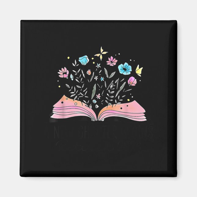 Floral Book A New Chapter Begins Retired 2026 Reti Magnet (Framsidan)