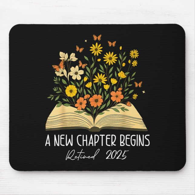 Floral Book A New Chapter Begins Retired Retiremen Musmatta (Framsidan)