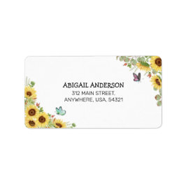 Floral & Botanical Baby Shower Address Label Adressetikett