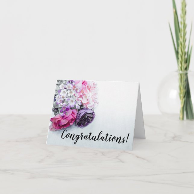 Floral Bouquet Greeting Card Kort (Framsida)