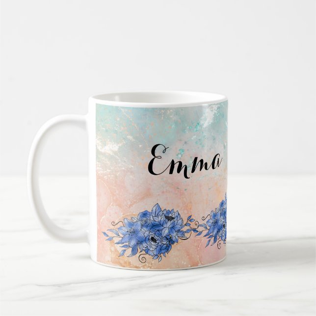 Floral bouquet in the blooming garden kaffemugg (Vänster)