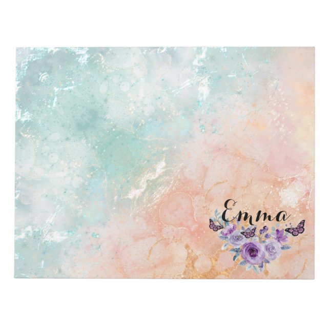 Floral bouquet purple garden anteckningsblock (Framsida)