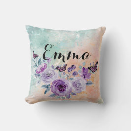 Floral bouquet purple garden kudde