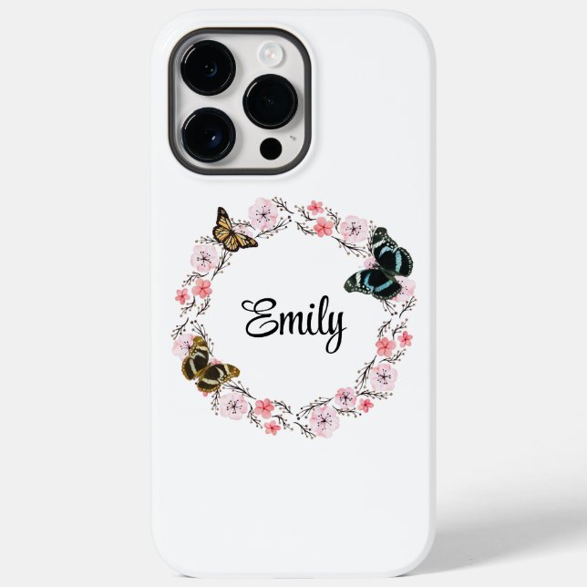 Floral bouquet romantic serenity butterflies (Baksida)