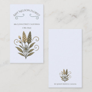 Floral Boutique Business Card correspondance Anteckningskort