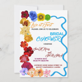 Floral Bridal Shower Invitation, Wildflower Bridal Inbjudningar