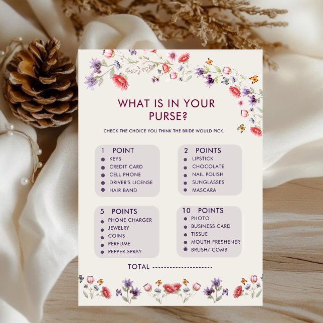 Floral Bridal Shower Purse Game New Chapter Theme (Skapare uppladdad)