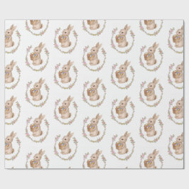 Floral Bunny Easter Birthday Party Presentpapper