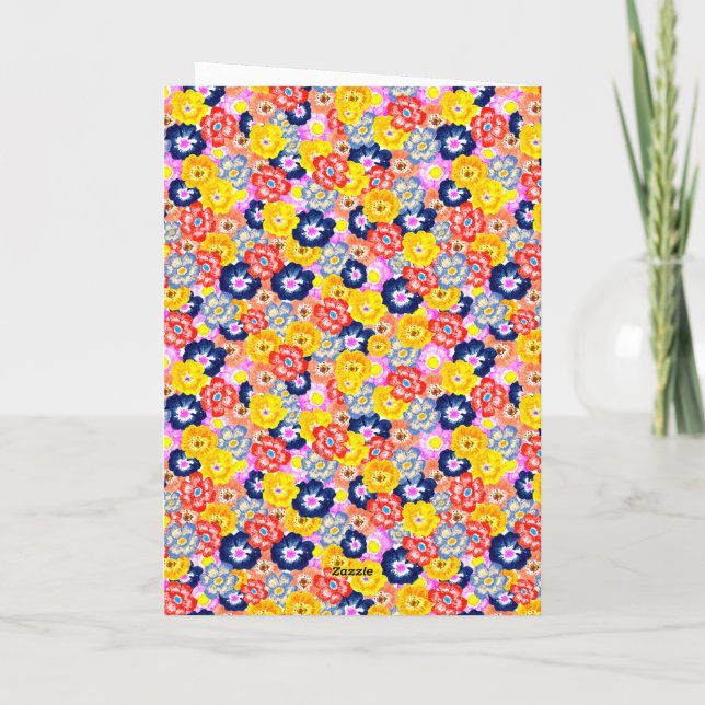 Floral burst kort (Baksida)