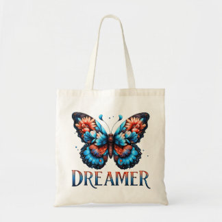 Floral Butterfly Dreamer Tote Bag Tygkasse