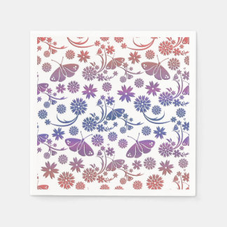 Floral Butterfly Napkin Pappersservett