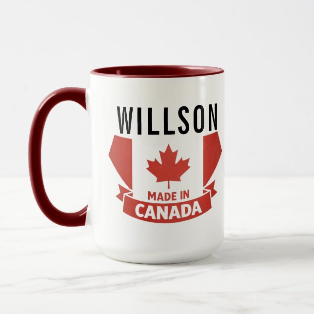 Floral Canada Day | Cute Canadian  Mugg (Vänster)