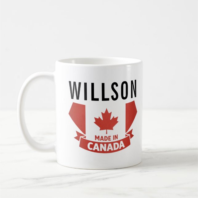 Floral Canada Day Mug | Cute Canadian Kaffemugg (Vänster)