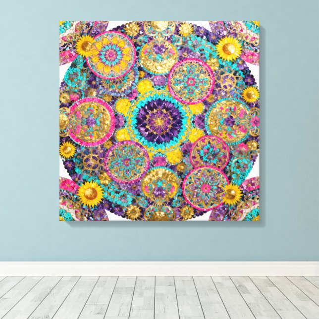 Floral Canvastryck (Insitu (trägolv))