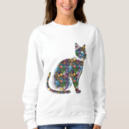 Floral Cat T Shirt