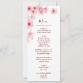 Floral Cherry Blossom Pink White Wedding    Inbjudningar