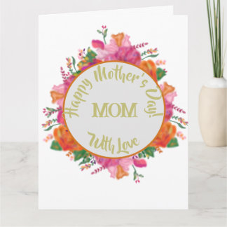 Floral Circle Banner Mother's Day  Kort
