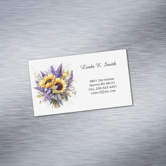 Floral Classic Calling Card Magnetic Magnetiska Visitkort (In Situ)