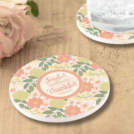 Floral Coaster Set – Gratitude-Inspired Home Decor Underlägg
