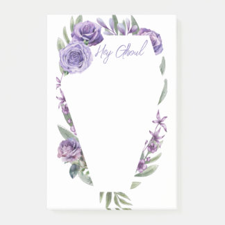 Floral Coffin Invitation Business Cards Post-it Block