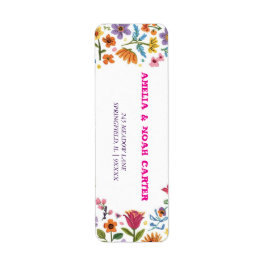 Floral Colorful Easter BRUNCH & HUNT Returadress Etikett