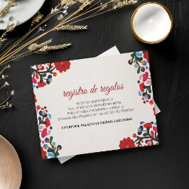 Floral Colorful Spanish Wedding Tilläggskort