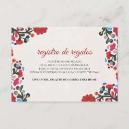 Floral Colorful Spanish Wedding Tilläggskort