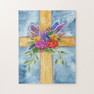 Floral Cross Puzzle Pussel