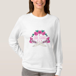 Floral Dagger Girl Gang T Shirt