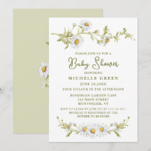 Floral Daisy Garden Botanical Baby Shower
