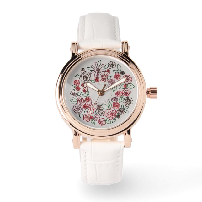 floral design armbandsur (Framsida)