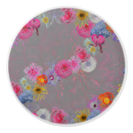 Floral design in gray and pastel  knopp