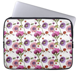 Floral design laptop fodral