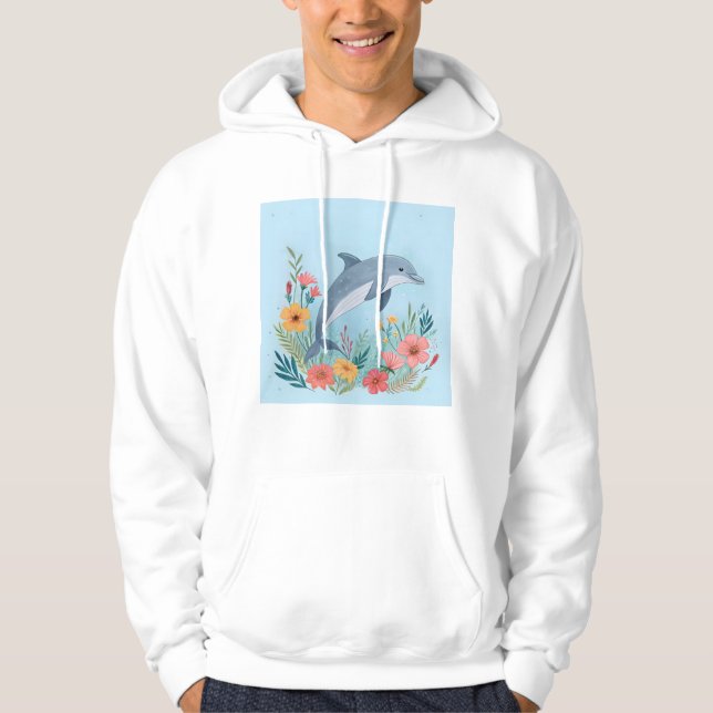 Floral Dolphin Hoodie (Framsida)
