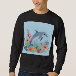 Floral Dolphin Lång Ärmad Tröja