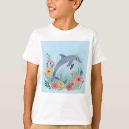 Floral Dolphin T Shirt