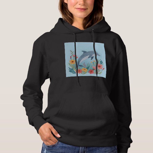 Floral Dolphin T Shirt (Framsida)