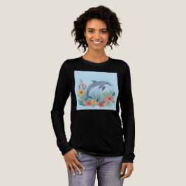 Floral Dolphin T Shirt