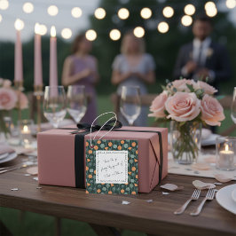 Floral Doodle Custom Hand-Drawn Note Gåvor Etiketter