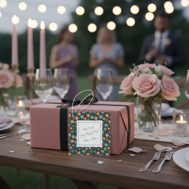 Floral Doodle Custom Hand-Drawn Note Gåvor Etiketter (Skapare uppladdad)