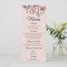Floral, Dusty rose Blush Wedding    Meny