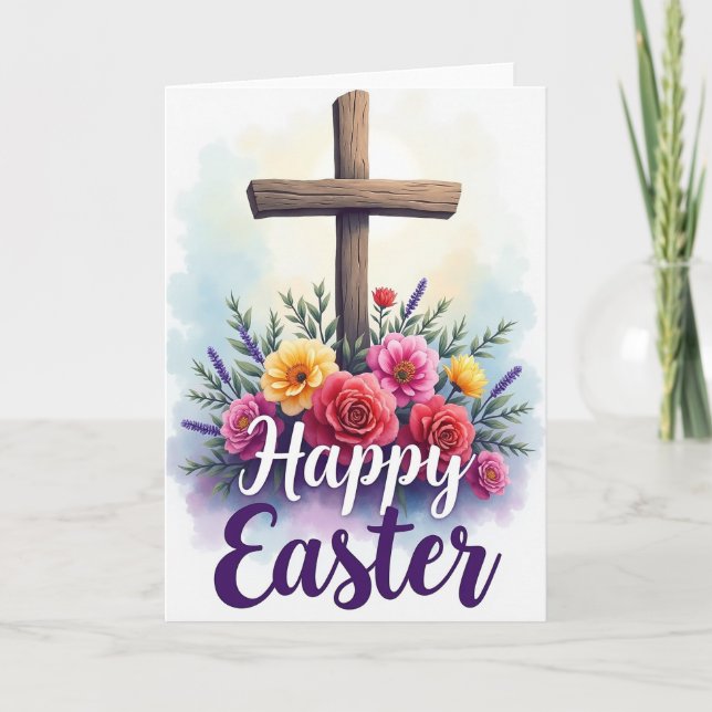 Floral Easter Blessing Card Kort (Framsida)