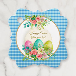 Floral Easter Eggs & Spring Roses Personalized Gåvor Etiketter