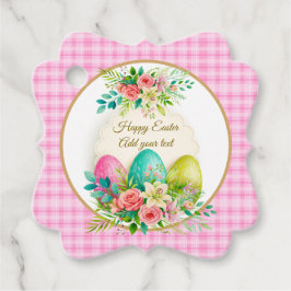 Floral Easter Eggs & Spring Roses Personalized Gåvor Etiketter