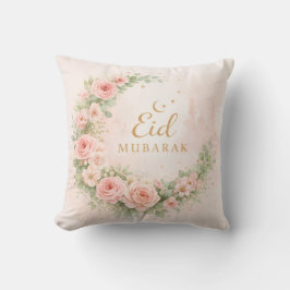 Floral Eid Mubarak – Blush Pink Islamic Gift f Kudde