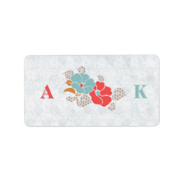 "Floral Elegance" Collection Adressetikett