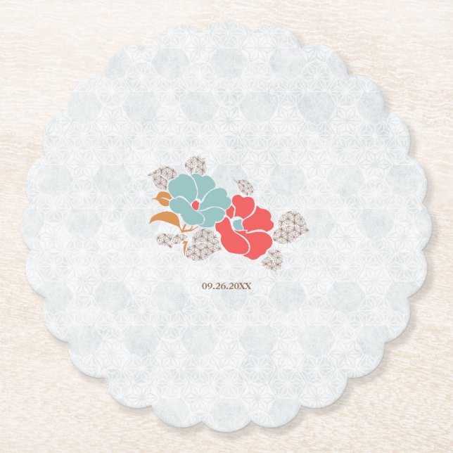 "Floral Elegance" Collection Underlägg Papper (Framsida)