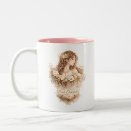 Floral Elegance Kvinna Mugg