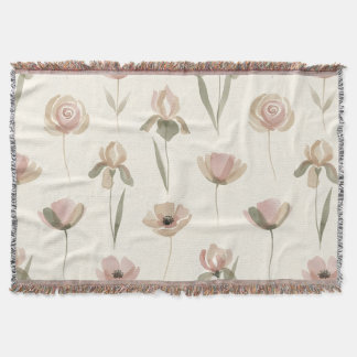 Floral Elegance Throw Blanket Filt